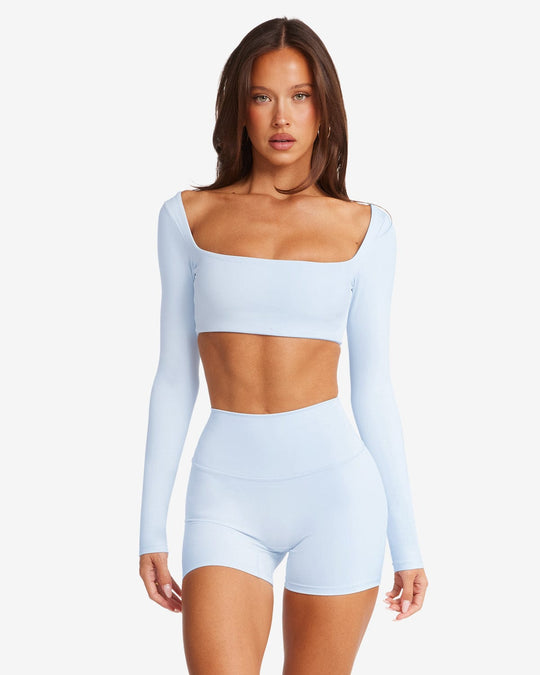 Freedom Scoop Long Sleeve Crop | Ice