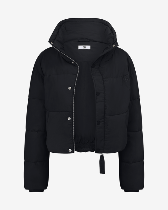 Cropped Puffer Jacket | Black