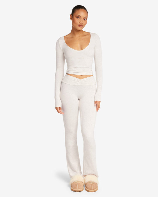 Ruched Yoga Pant | Oat Marl