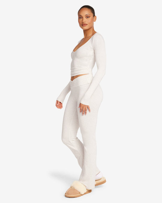 Ruched Yoga Pant | Oat Marl