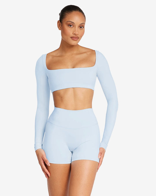 Freedom Scoop Long Sleeve Crop | Ice