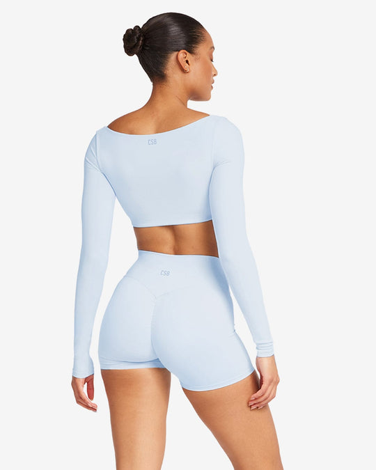 Freedom Scoop Long Sleeve Crop | Ice