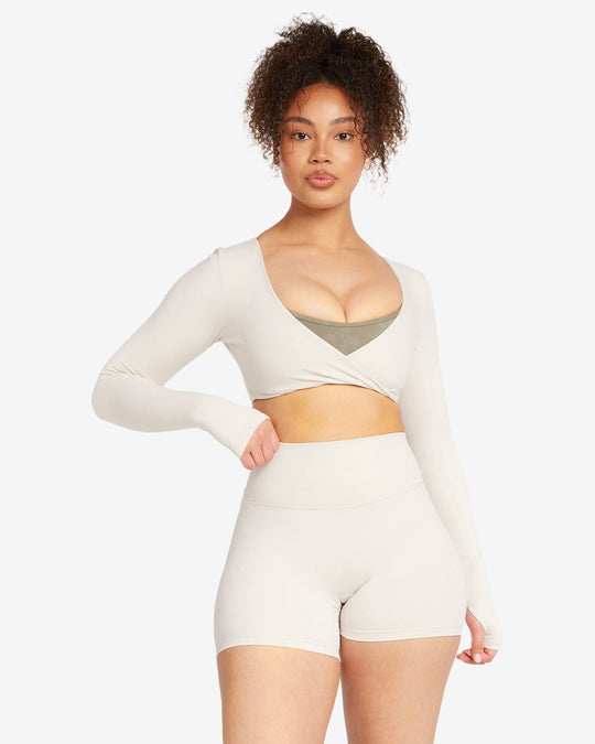 Fade Sierra Long Sleeve Crop | Vanilla