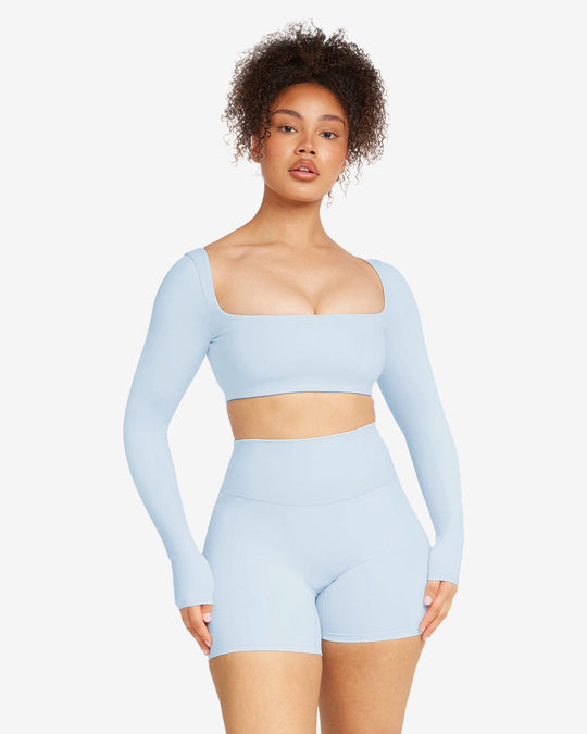 Freedom Scoop Long Sleeve Crop | Ice