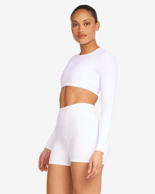 Freedom Luna Power Long Sleeve Crop | White