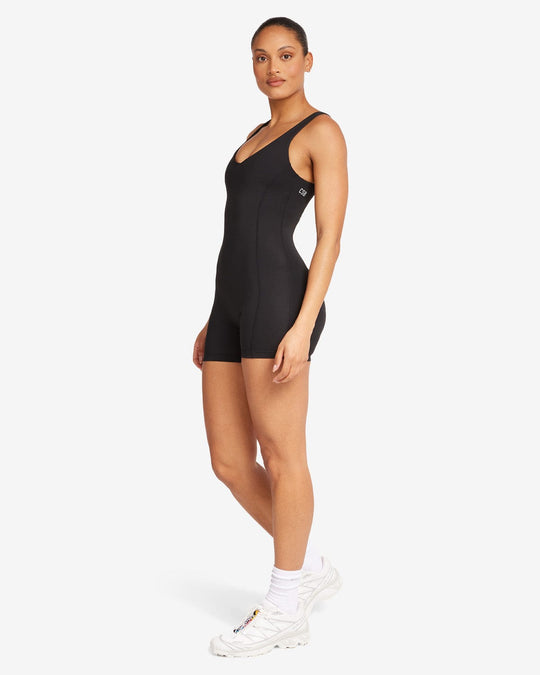 Activluxe V-Neck Playsuit | Black