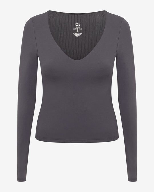 Form Alina Long Sleeve Top | Charcoal