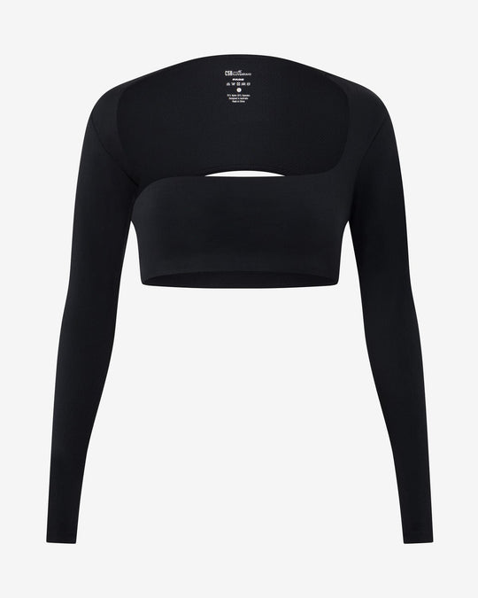 Fade Define Long Sleeve Crop | Carbon