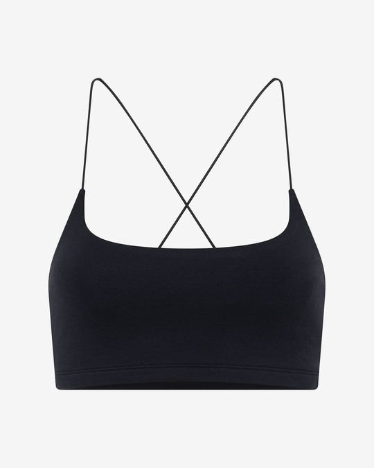 Leisure Square Neck Top | Black