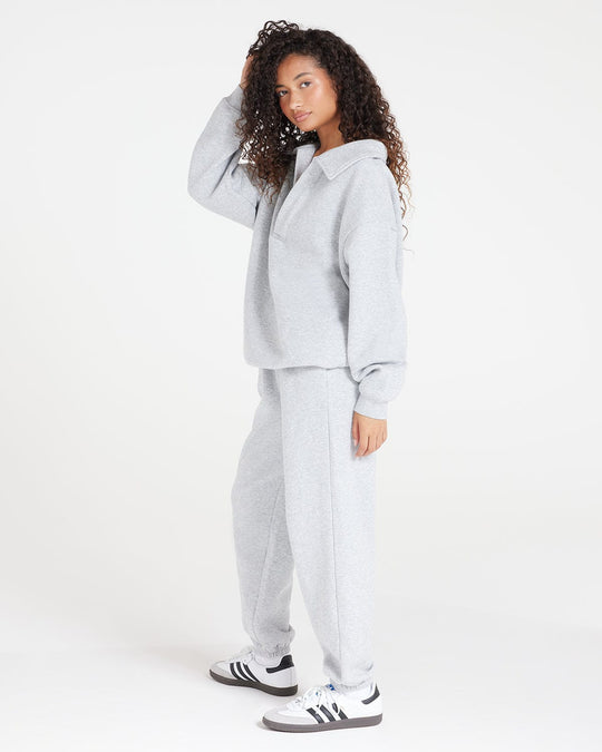 Oversized Sweatpant | Grey Marl