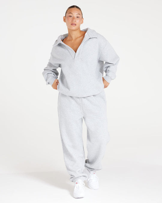 Oversized Sweatpant | Grey Marl