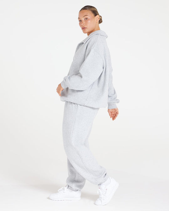 Oversized Sweatpant | Grey Marl