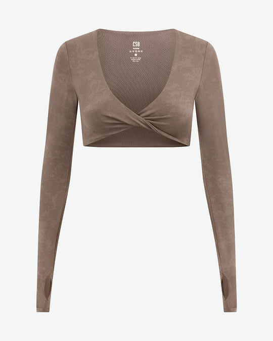 Fade Sierra Long Sleeve Crop | Mocha