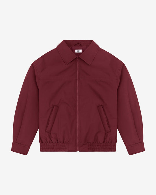 Oversized Bomber Jacket | Burgundy