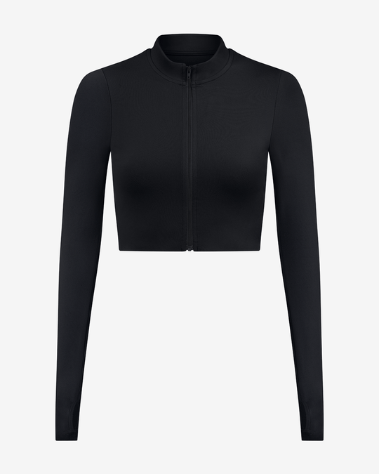 Serenity Sculpt Zip Jacket | Black