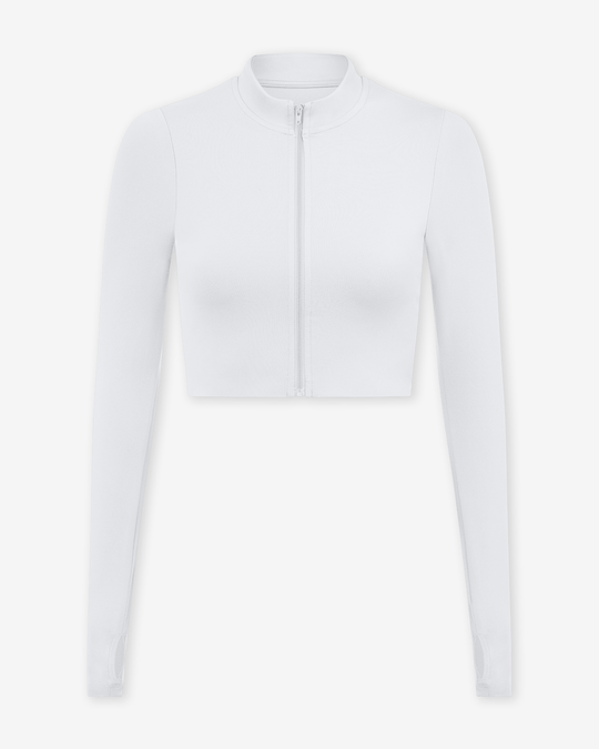 Serenity Sculpt Zip Jacket | White