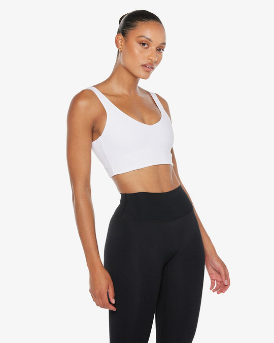 Freedom Essential Cropped Tank | White