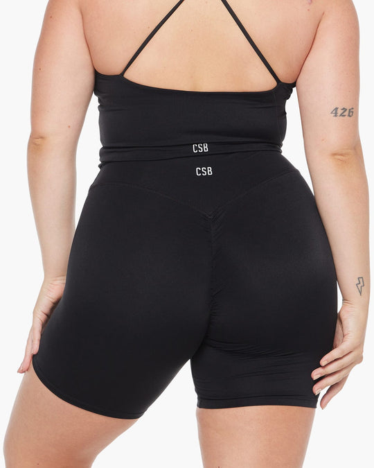 Freedom Scrunch Shorts 6" | Black